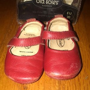 Old soles red Mary Jane shoes size infant 4 - EU 20